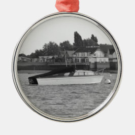 Ornamento De Metal Barco a Motor Jane