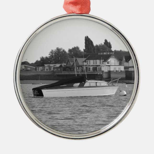 Ornamento De Metal Barco a Motor Jane (Frente)