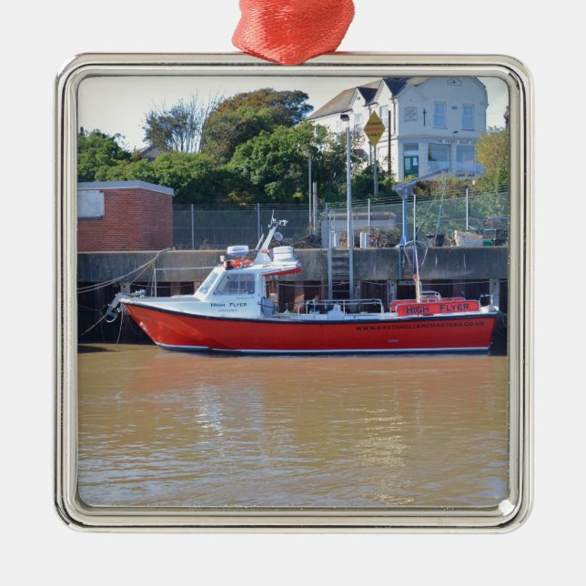 Ornamento De Metal Barco Charter High Flyer (Frente)
