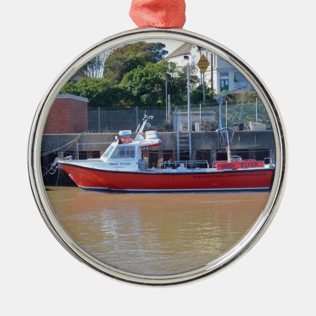 Ornamento De Metal Barco Charter High Flyer (Frente)
