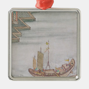 Ornamento De Metal Barco chinês