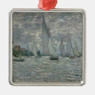Ornamento De Metal Barcos de Claude Monet  , ou regata em Argenteuil