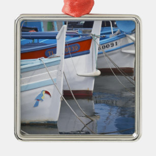 Ornamento De Metal Barcos de pesca provençais típicos pintados em 2