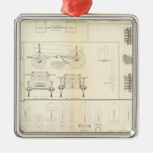 Ornamento De Metal Barcos dos desenhos, pontes, vagões, projécteis