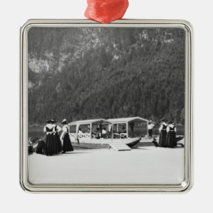 Ornamento De Metal Barcos em Konigssee, c.1910