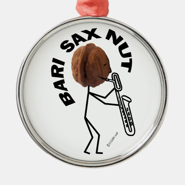 Ornamento De Metal Bari Sax Nut (Frente)