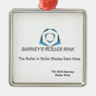 Ornamento De Metal Barney Roller Rink Natal 2024