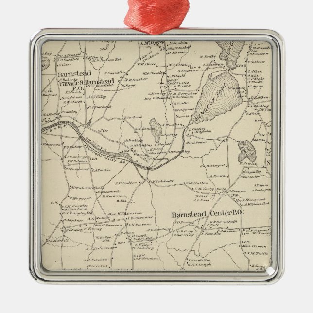 Ornamento De Metal Barnstead, Belknap Co (Frente)