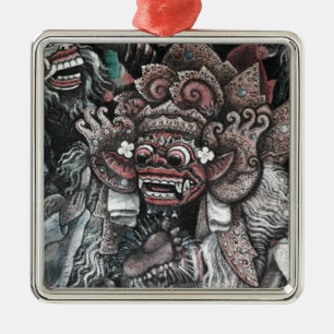 Ornamento De Metal Barong e Rangda Bali