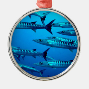 Ornamento De Metal barracuda mergulho mar profundo água oceano tropic