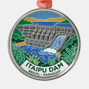 Ornamento De Metal Barragem de Itaipu Brasil / Paraguai