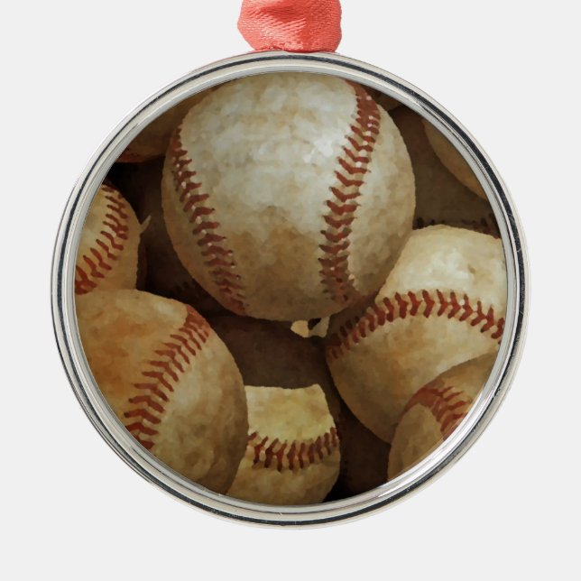 Ornamento De Metal Baseball (Frente)