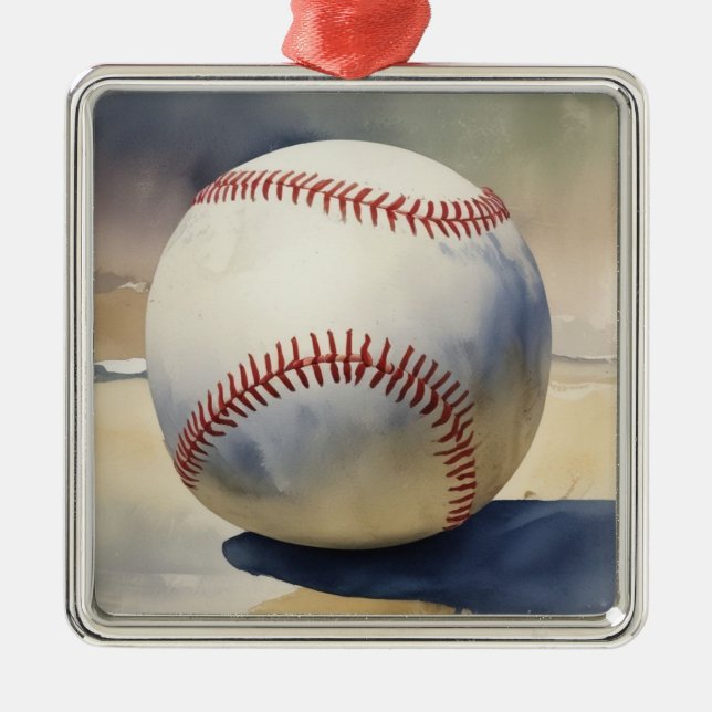 Ornamento De Metal Baseball Inspiron (Frente)