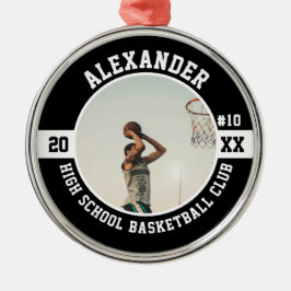 Ornamento De Metal Basketball Player High School Team Senior Night