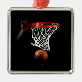 Ornamento De Metal Basquete