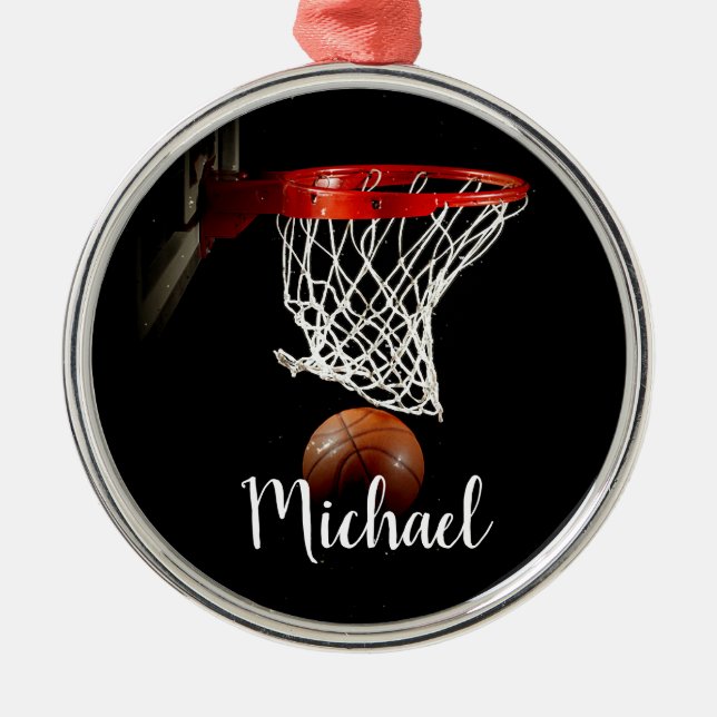 Ornamento De Metal Basquete (Frente)