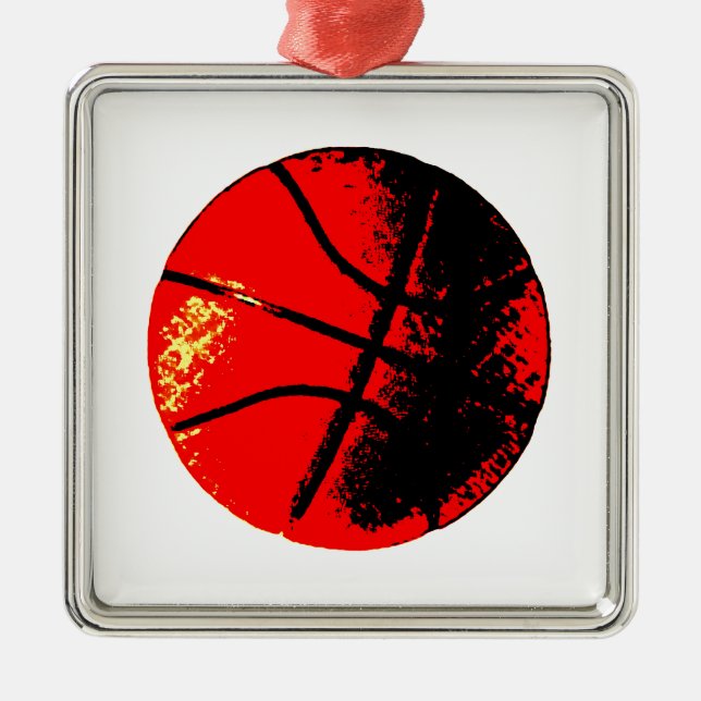 Ornamento De Metal Basquete de pop (Frente)