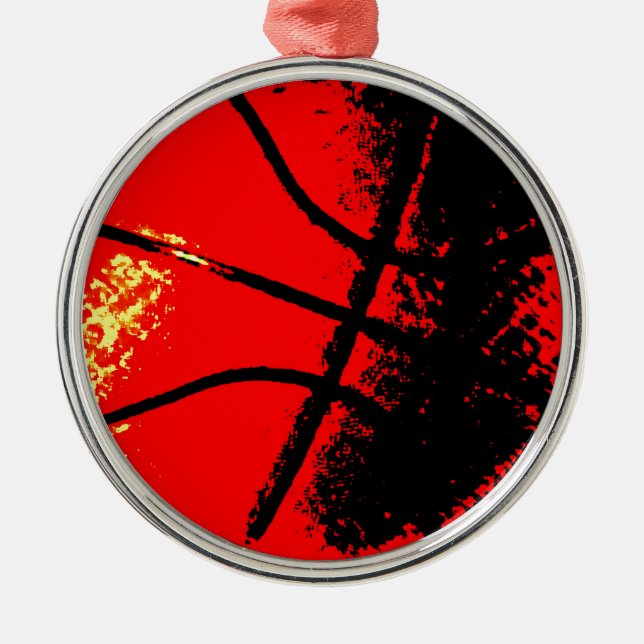 Ornamento De Metal Basquete de pop (Frente)
