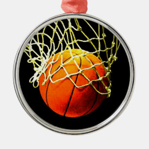 Ornamento De Metal Basquete I Love