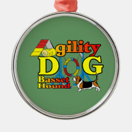 Ornamento De Metal Basset_Hound_Agilidade