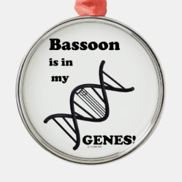 Ornamento De Metal Bassoon em meus Genes
