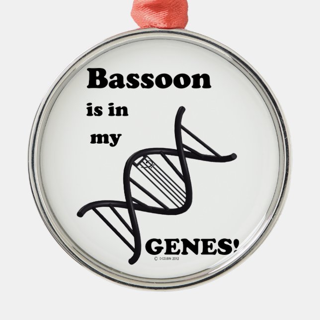 Ornamento De Metal Bassoon em meus Genes (Frente)