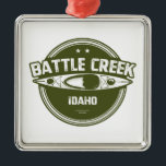 Ornamento De Metal Batalha De Creek Selvagem E Rio Cênico Idaho Kayak<br><div class="desc">Battriek no Sudoeste de Idaho é um afluente de 67 milhas de comprimento do rio Owyhee. Ele flui numa direção geralmente sul através do deserto de Owyhee para encontrar o rio Owyhee a oeste de Riddle,  Idaho.</div>