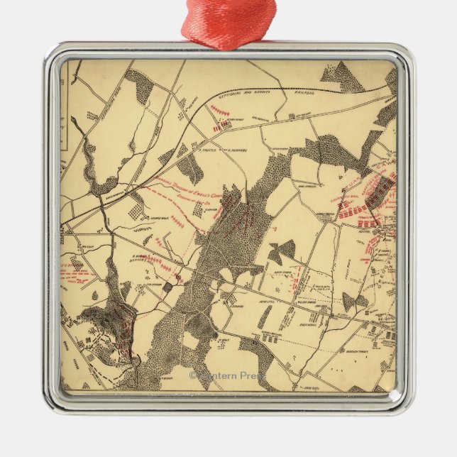 Ornamento De Metal Batalha de Gettysburg 15 (Frente)