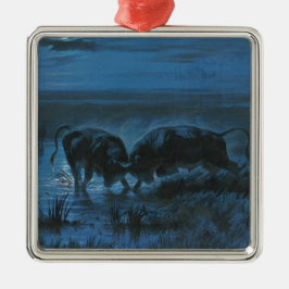 Ornamento De Metal Batalha de Lua (Luta de Buffalo Água)