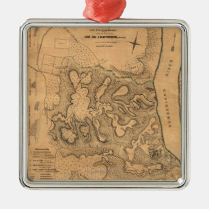 Ornamento De Metal Batalha do forte Donelson - mães panorâmicos da