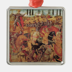 Ornamento De Metal Batalha entre Darius e Alexander o excelente