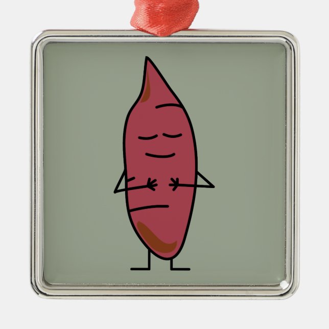 Ornamento De Metal Batatas dos Yams do Yam da batata doce happybaked (Frente)