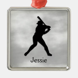 Ornamento De Metal Bateria de Baseball Personalizada