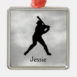 Ornamento De Metal Bateria de Baseball Personalizada