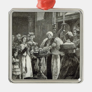 Ornamento De Metal Batismo da princesa Louise