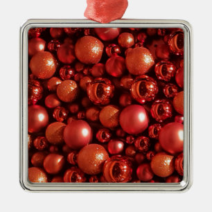 Ornamento De Metal Baubles do vermelho da decoração do Natal