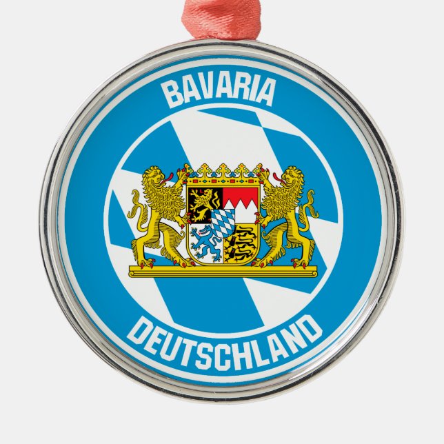 Ornamento De Metal Bavaria Round Emblem (Frente)