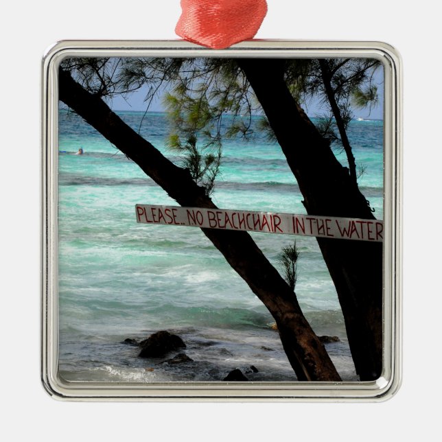 Ornamento De Metal Beach Chairs Rum Point Grand Cayman (Frente)