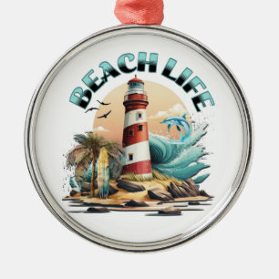 Ornamento De Metal Beach Life