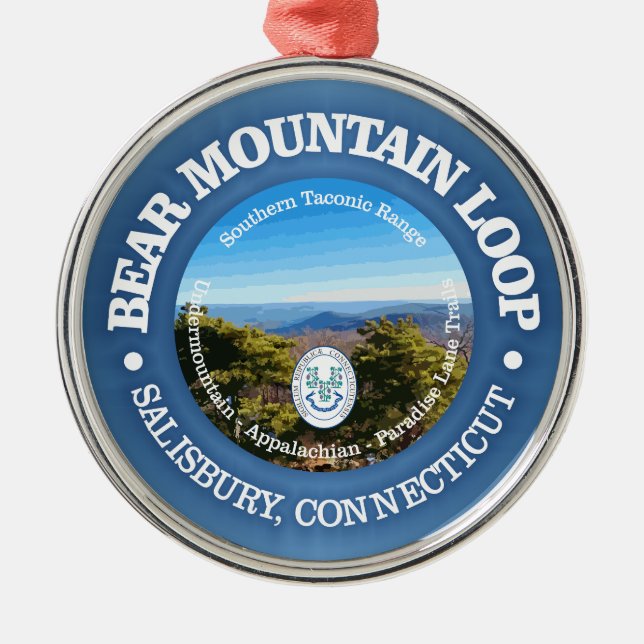 Ornamento De Metal Bear Mountain Loop (rd) (Frente)