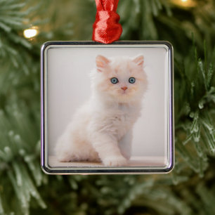 Ornamento De Metal Bebês Mais Pobres   Azul-Kitten