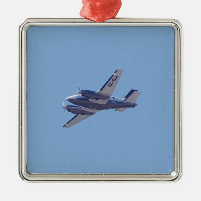 Ornamento De Metal Beech B90 King Air (Frente)