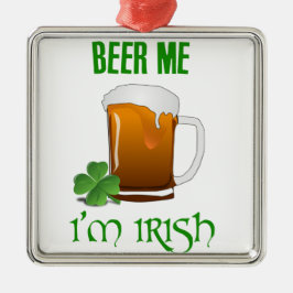 Ornamento De Metal Beer Me Sou Irlandês