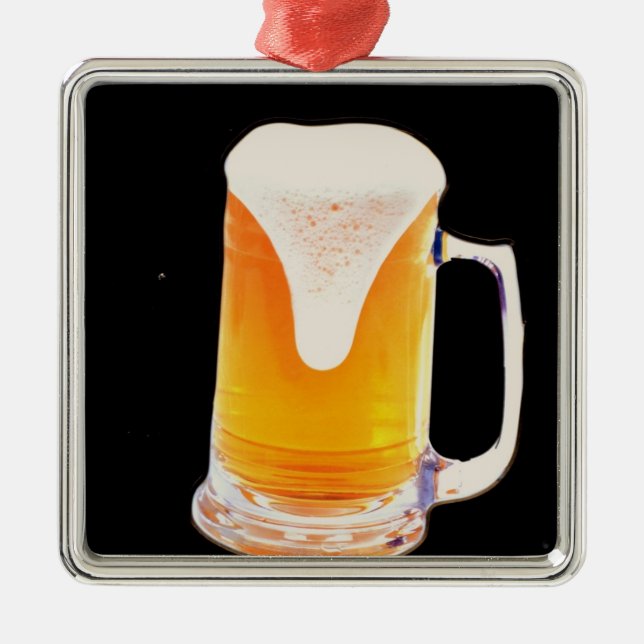 Ornamento De Metal Beer Mug (Frente)