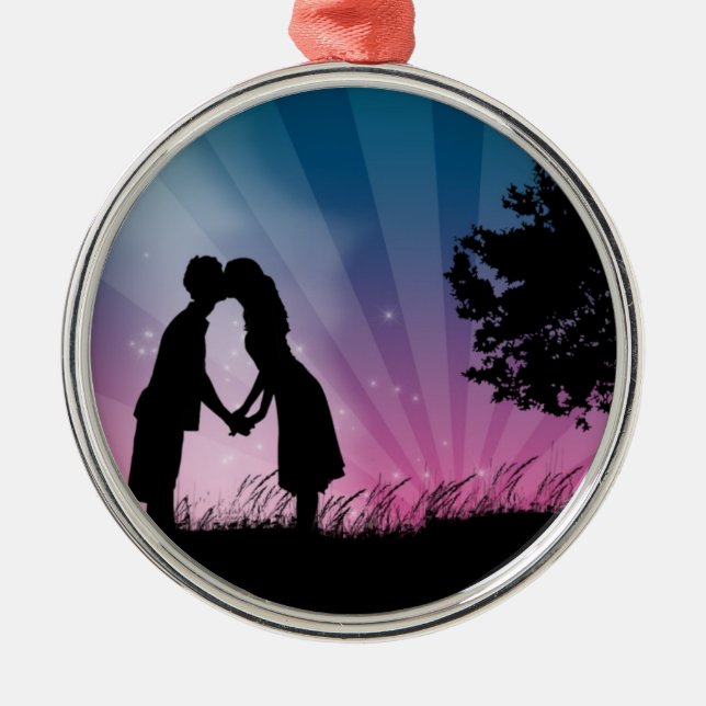 Ornamento De Metal Beija-Me (Frente)