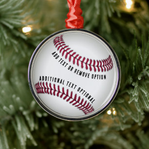 Ornamento De Metal Beisebol Amor Natal