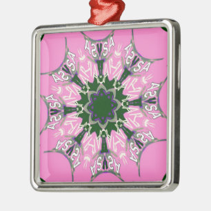 Ornamento De Metal Bela Arte Floral Rosa Delicada: Um Toque Suave