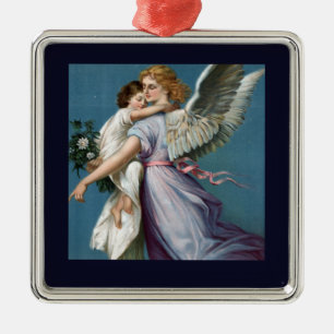 Ornamento De Metal Bela pintura do anjo da guarda