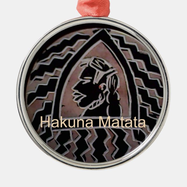Ornamento De Metal Beleza Africana: Bongo Maasai Retrai Arte Tribal (Frente)