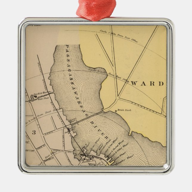 Ornamento De Metal Belfast, Maine (Frente)